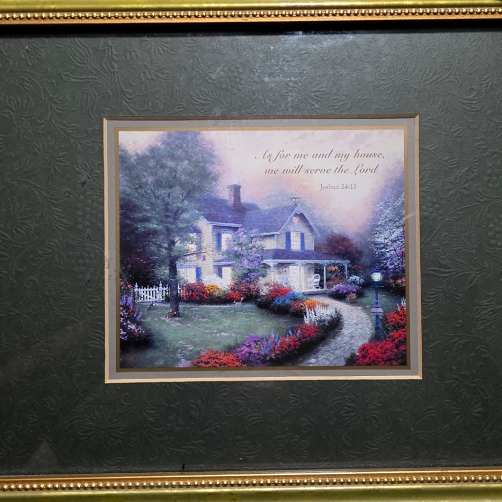 Thomas Kinkade "As for Me And My House" Framed Art